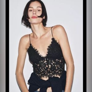 Elegant Black Lace Women's Top